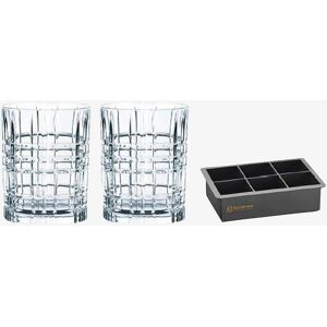 Nachtmann Whisky- og isterningsæt Kvadrat - Transparent drikkeglas & shotglas - Homeroom Nachtmann Whisky- og isterningsæt Kvadrat - Transparent drikkeglas & shotglas - Homeroom