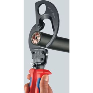 Knipex KPX9531280 Cable Shears Ratchet Action Multi-Component Grip 280mm - Cable Shears Knipex KPX9531280 Cable Shears Ratchet Action Multi-Component Grip 280mm - Cable Shears