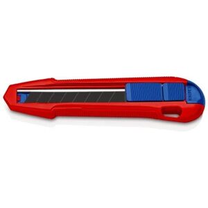 Knipex Cuchillo de cuchilla retráctil negro, azul, rojo - Cuchillo multiuso Knipex Cuchillo de cuchilla retráctil negro, azul, rojo - Cuchillo multiuso