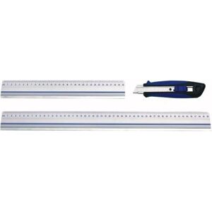 Règle en aluminium Wedo 30cm - Bord en acier, Antidérapante Règle en aluminium Wedo 30cm - Bord en acier, Antidérapante