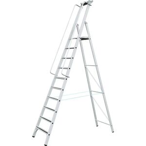 ZARGES Step Ladder - 10 Step, Lightweight Aluminum, Large Platform ZARGES Step Ladder - 10 Step, Lightweight Aluminum, Large Platform