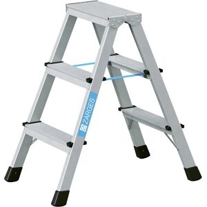 ZARGES Aluminum Ladder - 2x3 Steps - Professional, Double-Sided ZARGES Aluminum Ladder - 2x3 Steps - Professional, Double-Sided