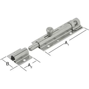 Vormann - Barre de verrouillage de porte, avec boucle, verrouillable, droite - 130x43,5 mm, Argent - Publicité Vormann - Barre de verrouillage de porte, avec boucle, verrouillable, droite - 130x43,5 mm, Argent - Publicité