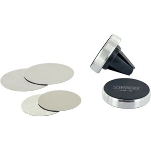 Kit de support magnétique Schwaiger LHSET1 511 - Noir, Argent - Support téléphone Kit de support magnétique Schwaiger LHSET1 511 - Noir, Argent - Support téléphone