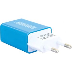 Cargador móvil Schwaiger LAD300B 511 - USB, 230V, Azul y Blanco Cargador móvil Schwaiger LAD300B 511 - USB, 230V, Azul y Blanco