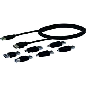 Kit de câbles USB Schwaiger - 1,5m Noir Kit de câbles USB Schwaiger - 1,5m Noir