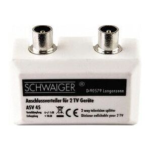 Divisore cavo Schwaiger ASV45 532 - 2 vie - Bianco Divisore cavo Schwaiger ASV45 532 - 2 vie - Bianco