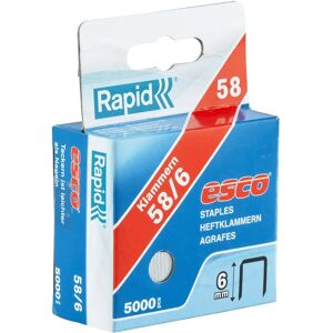 Rapid Model 58 Staples - Galvanized Wire 6mm - Pack of 5000 Rapid Model 58 Staples - Galvanized Wire 6mm - Pack of 5000