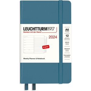 Leuchtturm STONEBLUE Organizer tascabile 2024 A6 e quaderno Leuchtturm STONEBLUE Organizer tascabile 2024 A6 e quaderno