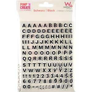 Lettres Focus Walther Noires - Autocollantes 3D - 126 Caractères - Publicité Lettres Focus Walther Noires - Autocollantes 3D - 126 Caractères - Publicité