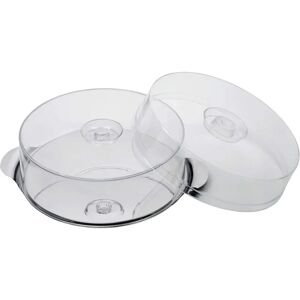 APS Cake Plate - 30cm Stainless Steel, 2 Covers - Elegant Presentation APS Cake Plate - 30cm Stainless Steel, 2 Covers - Elegant Presentation