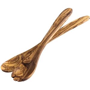 Conjunto de ensalada de madera de oliva APS - Juego de servir Conjunto de ensalada de madera de oliva APS - Juego de servir