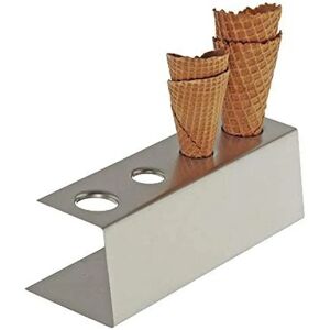 APS Ice Cream Cone Holder - Supports 4 Cones - Stainless Steel APS Ice Cream Cone Holder - Supports 4 Cones - Stainless Steel