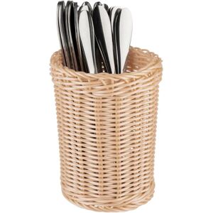 Beige Economic Cutlery Basket - 120 mm Diameter - 15 cm High - Cutlery Basket Beige Economic Cutlery Basket - 120 mm Diameter - 15 cm High - Cutlery Basket