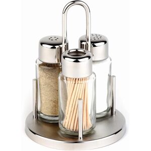 Set Menage APS - Bianco - Acciaio inossidabile - Sale & Pepe - Porta-stuzzicadenti - Classico Set Menage APS - Bianco - Acciaio inossidabile - Sale & Pepe - Porta-stuzzicadenti - Classico