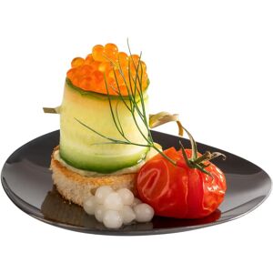 APS Assiette PEBBLES - Set aus 4 Tellern - Gunmetal APS Assiette PEBBLES - Set aus 4 Tellern - Gunmetal
