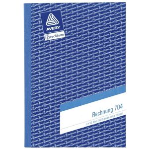 Avery 704 Rechnungsbuch - DIN A5, 50 Vorlagen, Blaues Papier, Rechtlich Konform Avery 704 Rechnungsbuch - DIN A5, 50 Vorlagen, Blaues Papier, Rechtlich Konform