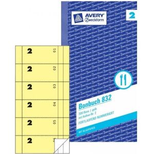 Avery 832 Ticket - 300 perforierte Bons Avery 832 Ticket - 300 perforierte Bons