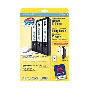 Avery L4760-25 White Laser Labels Avery L4760-25 White Laser Labels