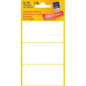 Avery 3081 Selvklebende Labels - Rektangel - 18 stk Avery 3081 Selvklebende Labels - Rektangel - 18 stk