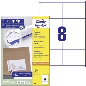 Avery 3426 Label Sheets - Self-Adhesive, Matte, 105x70mm Avery 3426 Label Sheets - Self-Adhesive, Matte, 105x70mm