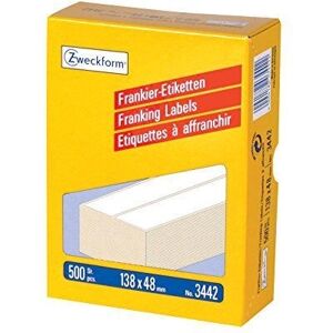 Étiquettes auto-adhésives blanches Avery 3442 - Rectangulaire 138x48mm, 500 pcs Étiquettes auto-adhésives blanches Avery 3442 - Rectangulaire 138x48mm, 500 pcs