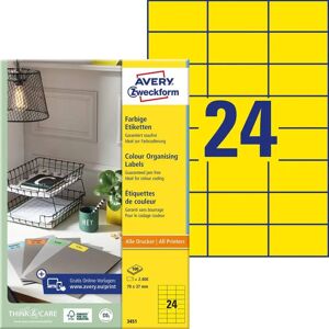 Avery 3451 Yellow Universal Labels - Printer Labels Avery 3451 Yellow Universal Labels - Printer Labels