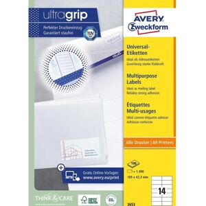 Adresa štítky Avery Zweckform 3653 - 1400 Samolepky, 105x42mm Adresa štítky Avery Zweckform 3653 - 1400 Samolepky, 105x42mm