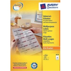Avery 3679 Vita Etiketter - Label Avery 3679 Vita Etiketter - Label