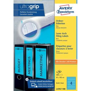 Avery L4767 Blue File Labels - 61x192mm - 400 Labels Avery L4767 Blue File Labels - 61x192mm - 400 Labels