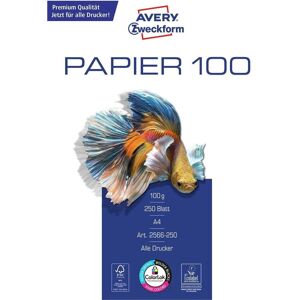 Avery Zweckform 2566-250 White Inkjet Paper - Printing Paper A4 Avery Zweckform 2566-250 White Inkjet Paper - Printing Paper A4