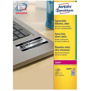Avery Zweckform L6009-100 Silber Etiketten - 4800 Stk Avery Zweckform L6009-100 Silber Etiketten - 4800 Stk