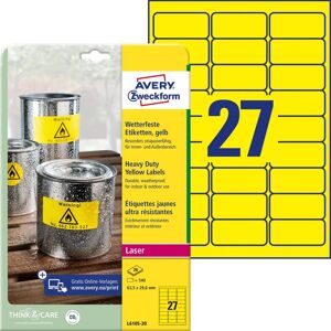 Avery L6105-20 Weatherproof Polyester Labels - Label for Outdoor Use Avery L6105-20 Weatherproof Polyester Labels - Label for Outdoor Use