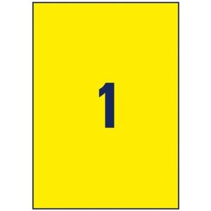Avery L6111-20 Yellow Weatherproof Polyester Labels - Printer Labels Avery L6111-20 Yellow Weatherproof Polyester Labels - Printer Labels