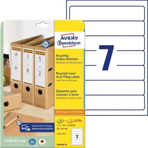 Avery LR4760-25 White Recycled Label for Narrow Folders - Labels Avery LR4760-25 White Recycled Label for Narrow Folders - Labels