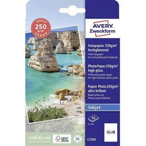 Avery Zweckform C2560 High-Gloss Photo Paper - 13x18cm, 50 Sheets Avery Zweckform C2560 High-Gloss Photo Paper - 13x18cm, 50 Sheets