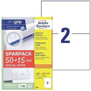 Avery Zweckform 6601 Weiße Etiketten - Etikettenblätter Avery Zweckform 6601 Weiße Etiketten - Etikettenblätter