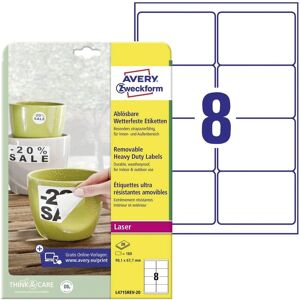 Avery L4715REV-20 White Weatherproof Labels - Rectangular Avery L4715REV-20 White Weatherproof Labels - Rectangular