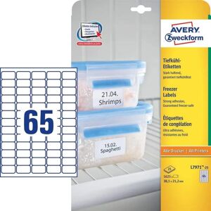 Avery L7971-25 White Freezer Labels - Freezer Labels Avery L7971-25 White Freezer Labels - Freezer Labels