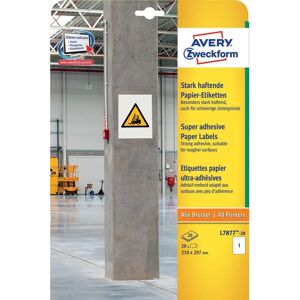 Avery L7877-20 Selbstklebende weiße Etiketten - Selbstklebende Etiketten Avery L7877-20 Selbstklebende weiße Etiketten - Selbstklebende Etiketten