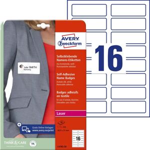 Avery L4783-20 Self-Adhesive Labels - Rectangle Removable Black Avery L4783-20 Self-Adhesive Labels - Rectangle Removable Black