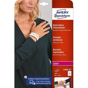 Avery L4000-10 White Printer Labels - Water-Resistant, 100 Labels Avery L4000-10 White Printer Labels - Water-Resistant, 100 Labels