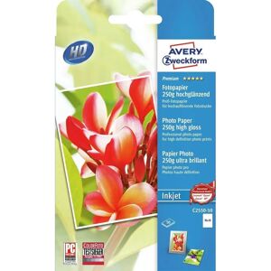 Avery C2550-50 White High-gloss Photo Paper - Photo Type Avery C2550-50 White High-gloss Photo Paper - Photo Type