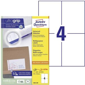 Avery 3483-200 White Self-Adhesive Labels - 105x148mm - 880 pcs Avery 3483-200 White Self-Adhesive Labels - 105x148mm - 880 pcs