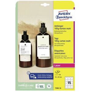 Avery White Non-adhesive Laser Labels - 90x50mm Avery White Non-adhesive Laser Labels - 90x50mm