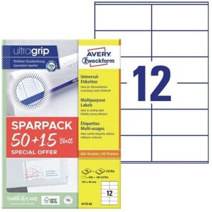 Avery 6175-65 White Rectangle Labels - Labels Avery 6175-65 White Rectangle Labels - Labels