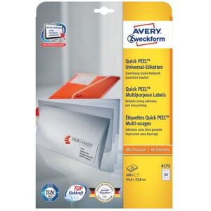 Avery 6172 Weiße Rechteckaufkleber - Selbstklebend, 720 Stück Avery 6172 Weiße Rechteckaufkleber - Selbstklebend, 720 Stück