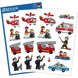 Autocollants Avery Kids Pompiers/Police - 3 Feuilles - Publicité Autocollants Avery Kids Pompiers/Police - 3 Feuilles - Publicité