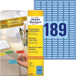 Avery L6048-20 Blue Self-Adhesive Labels - 3780 pcs Avery L6048-20 Blue Self-Adhesive Labels - 3780 pcs