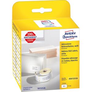 Avery Model AS0722520 Samolepicí štítky na adresu - Štítek - Bílý - 500 ks Avery Model AS0722520 Samolepicí štítky na adresu - Štítek - Bílý - 500 ks